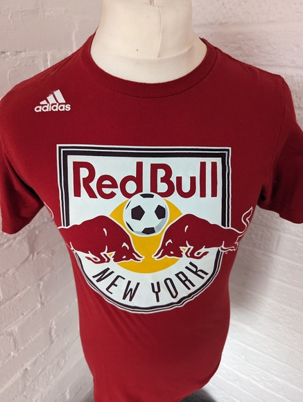 Adidas The Go-To Tee - New York Red Bull T Shirt - Size S - Red - P2P 19" - Picture 2 of 7
